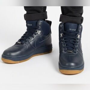 Nike Lunar Air Force 1 High Obsidian Winter Boots, Grade School Youth Size 7Y